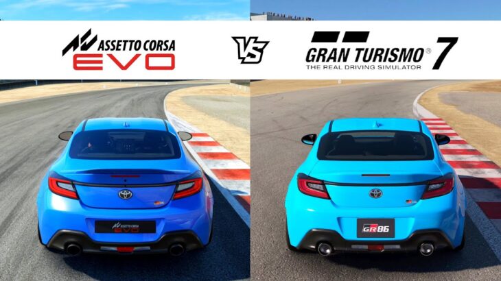 Assetto Corsa EVO vs Gran Turismo 7 – Toyota GR86 Comparison