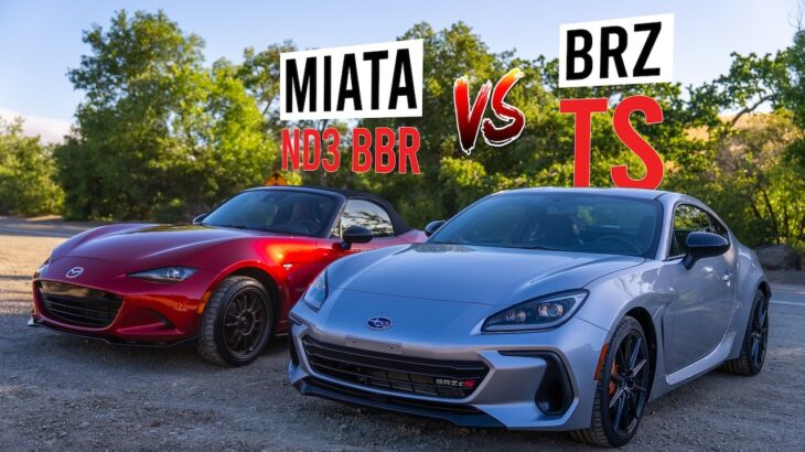The Best Driver’s Car Under $40K? | 2025 Subaru BRZ tS vs 2024 Mazda Miata Club ND3 BBR